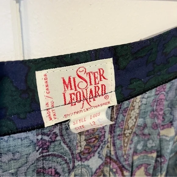 Mister Leonard Vintage Paisley Skirt and Top Set. Size 12. - Picture 9 of 12